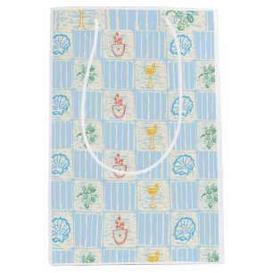 Amalfi style seamless pattern medium gift bag