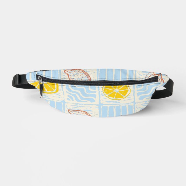 Amalfi style seamless pattern with lemons bum bags (Front)