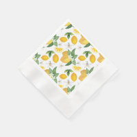 Amalfi Theme Lemon Party Paper Napkin