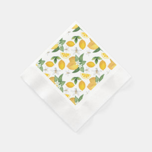 Amalfi Theme Lemon Party Paper Napkin