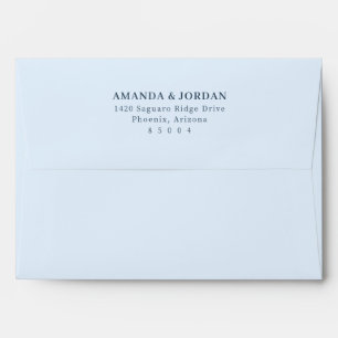 Amanda & Jordan Minimalist Navy Blue Typographic Envelope