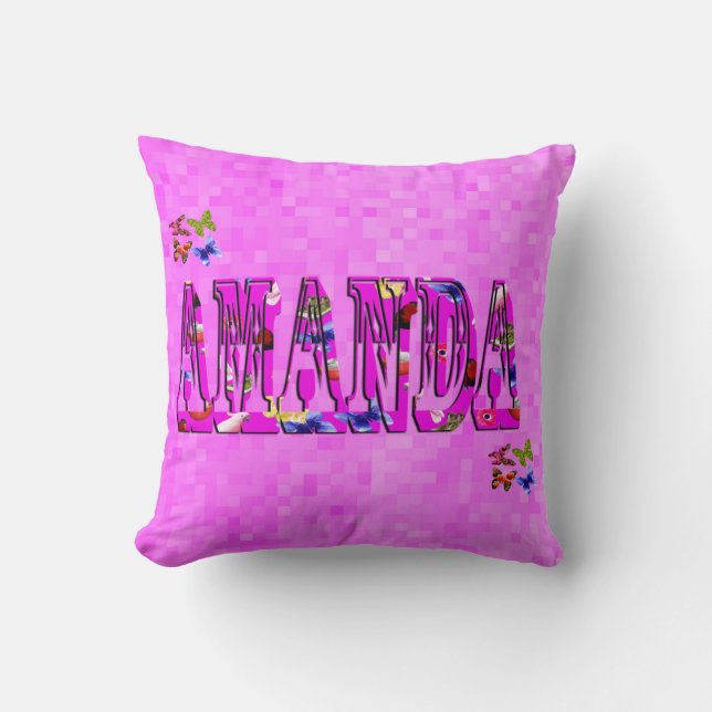 Amanda Name Logo, Cushion (Front)