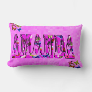 Amanda Name Logo, Lumbar Cushion
