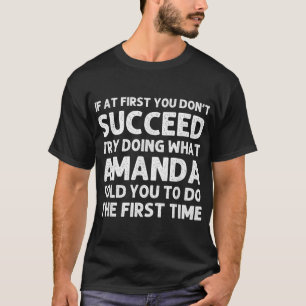 AMANDA Name Personalised Birthday Funny Christmas T-Shirt