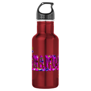 Amanda, Name, Picture Logo With Butterflies, 532 Ml Water Bottle
