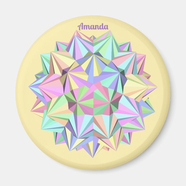 AMANDA ~ POLYHEDRA ~ PASTEL~  MAGNET (Front)