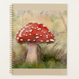 Amanita Muscaria Fly Agaric Watercolor Mushroom Planner