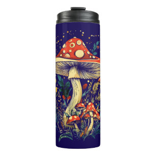 Amanita Muscaria Mushroom Botanical Cottagecore  Thermal Tumbler