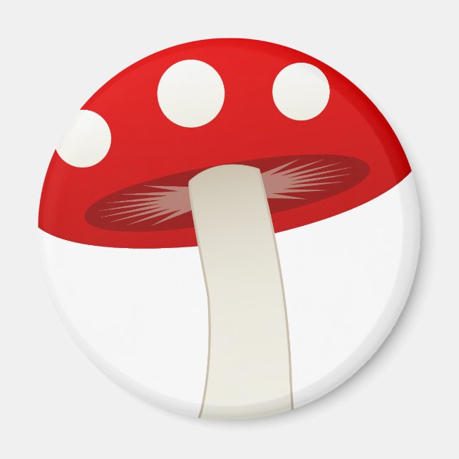 Amanita Muscaria Mushroom Love Magnet (Front)