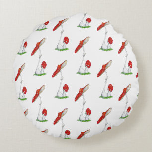 Amanita muscaria round cushion