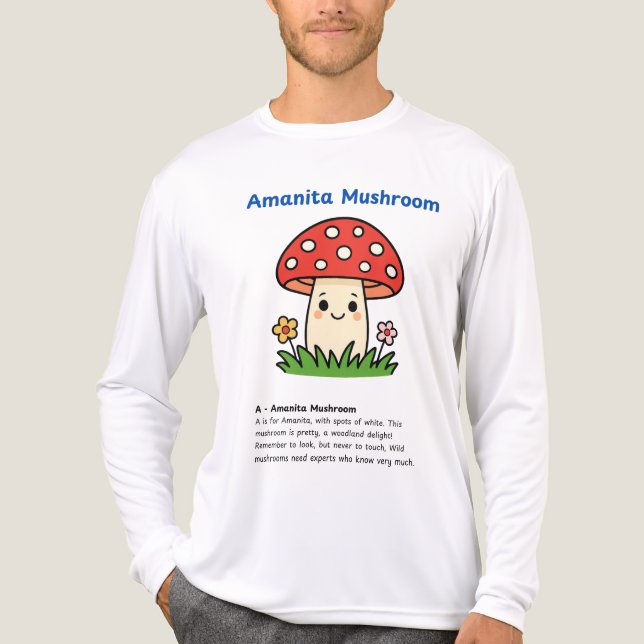 Amanita Mushroom Tri-Blend Shirt (Front)
