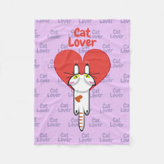 Amante de los gatos fleece blanket