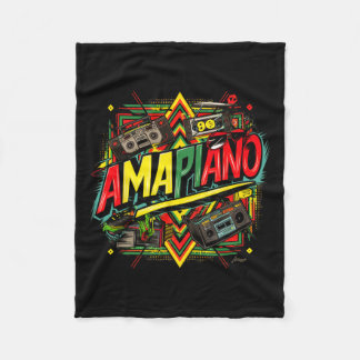 Amapiano African Print Black History Month  Fleece Blanket