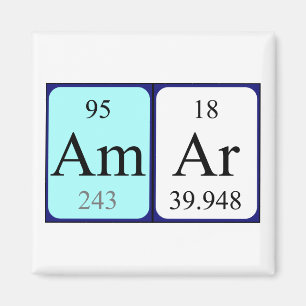 Amar periodic table name magnet