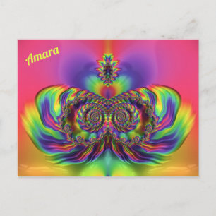 AMARA ~ 3D Design Pattern ~ Multi Colours ~  Postcard