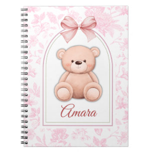 Amara   Custom Pink Teddy Bear Nursery Design  Notebook