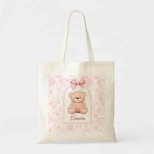 Amara   Custom Pink Teddy Bear Nursery Design  Tote Bag