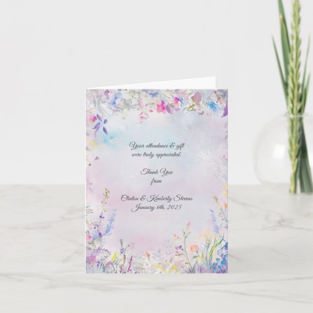 Amara Customisable Thank You Note Card (Front)