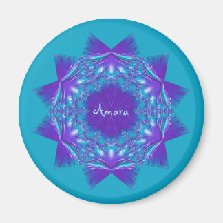 AMARA ~ STAR! Purple and Aqua ~ Stunning Design Magnet
