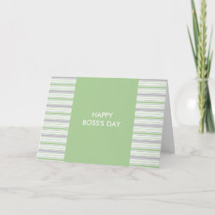 Amara Stripe Pistachio Happy Boss's Day Thank You Card