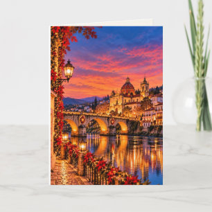 Amarante Portugal Blank Christmas Design 01 Holiday Card