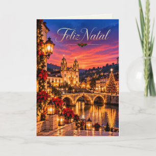 Amarante Portugal Feliz Natal Christmas Design 02 Holiday Card