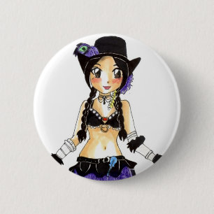 Amaranth 6 Cm Round Badge