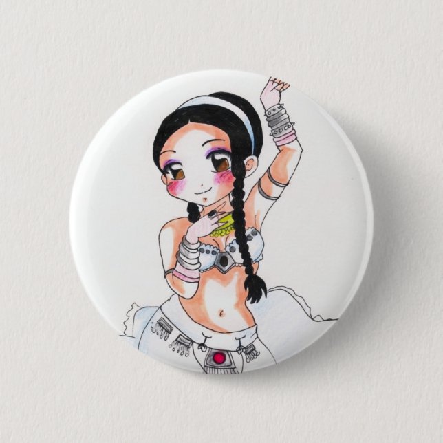 Amaranth Chesire 6 Cm Round Badge (Front)