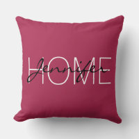 Amaranth deep pink colour home monogram