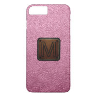Amaranth pink Leather Look Monogram