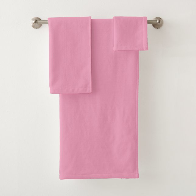 Amaranth Pink (solid colour)  Bath Towel Set (Insitu)