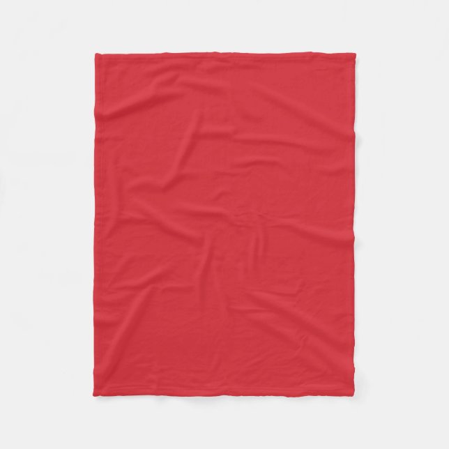 Amaranth red (solid colour)  fleece blanket (Front)