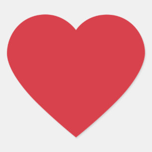 Amaranth red (solid colour)  heart sticker