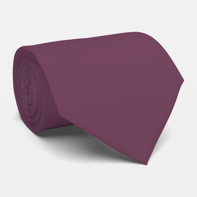 Amaranth Solid Color Tie (Rolled)