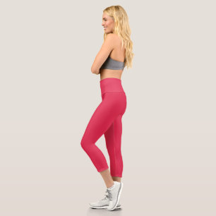 Amaranth (solid colour)  capri leggings