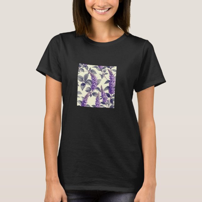 Amaranthus Flower Pattern Graphic T-Shirt (Front)