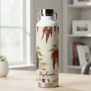 Amaranthus Flower Pattern Water Bottle