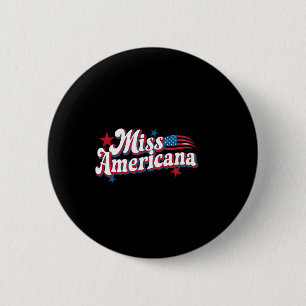 Amare Box America 4th Of July Miss Americana Retro 6 Cm Round Badge