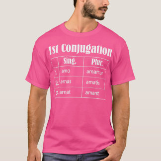 Amare Conjugation  Latin eacher Latin Language  T-Shirt