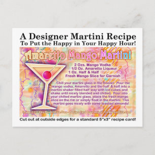 Amaretto Mango Martini Recipe Postcard