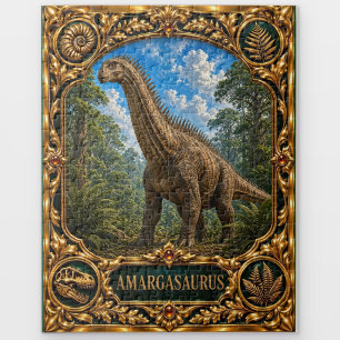 Amargasaurus Dinosaur, Jewelled Heirloom Art Jigsaw Puzzle