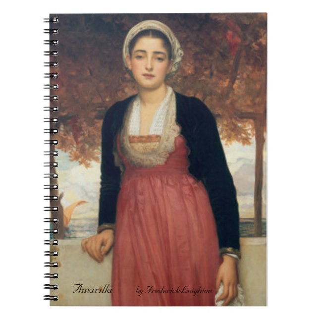 Amarilla  by Frederick Leighton Notebook (Front)