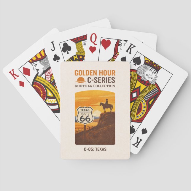 Amarillo Centennial Cowboy Sunset Deck Playing Cards (Back)