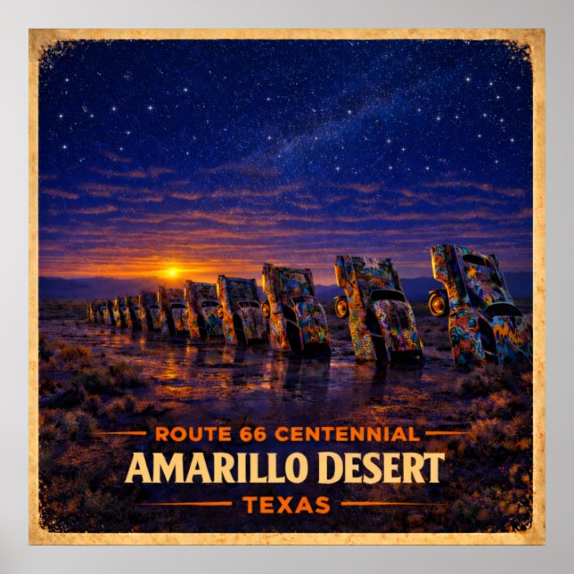 Amarillo Desert Texas Centennial Poster (Front)