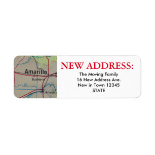 Amarillo New Address Label