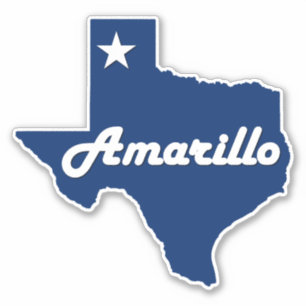 Amarillo, Texas Panhandle City State Map