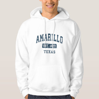 Amarillo Texas TX Vintage Sports Design Navy Print Hoodie