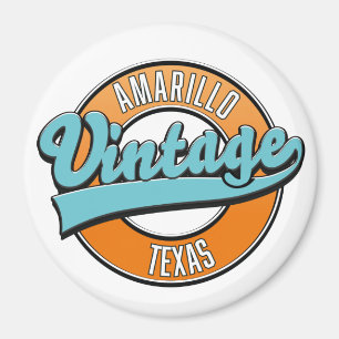 Amarillo Texas vintage logo Magnet