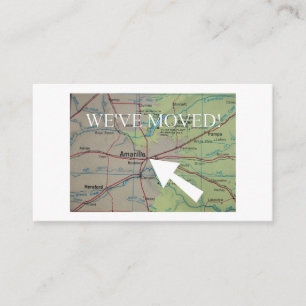 Amarillo Texas  We've Moved New Address Card