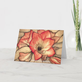 Amarylis Joy by Ann Haaland Holiday Card